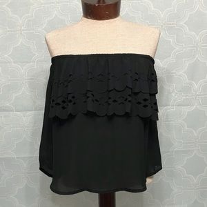 Layered Black Tube Top